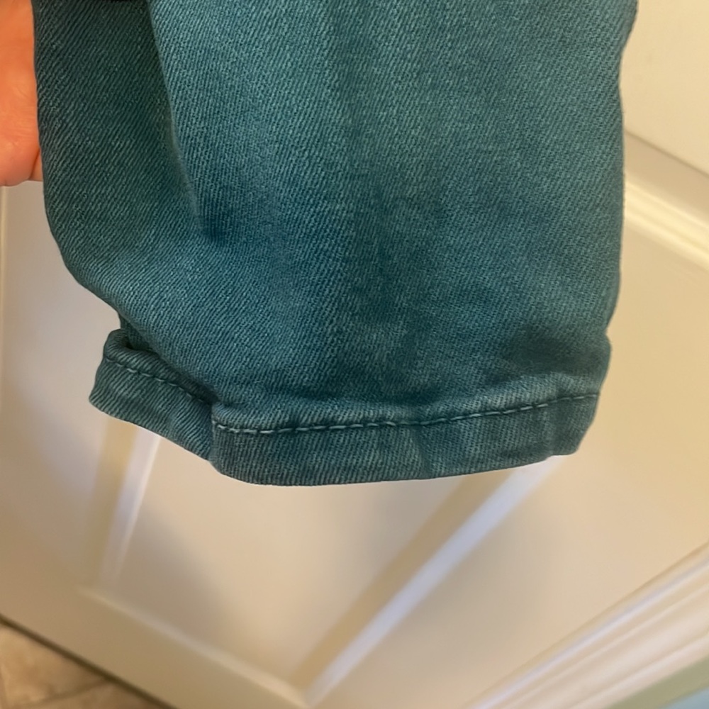 Union bay blueish green jeans size 38P cotton spandex mix LNC petite person - Picture 9 of 10